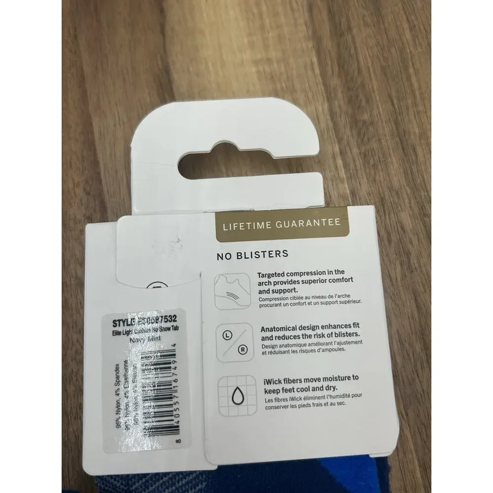 Feetures Elite Light Cushion Medium Cobalt Blue No Show Tab New